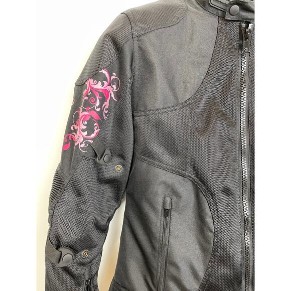 Castle Snowmobile Jacket Black Pink accents Womens Medium - Picture 3 of 11